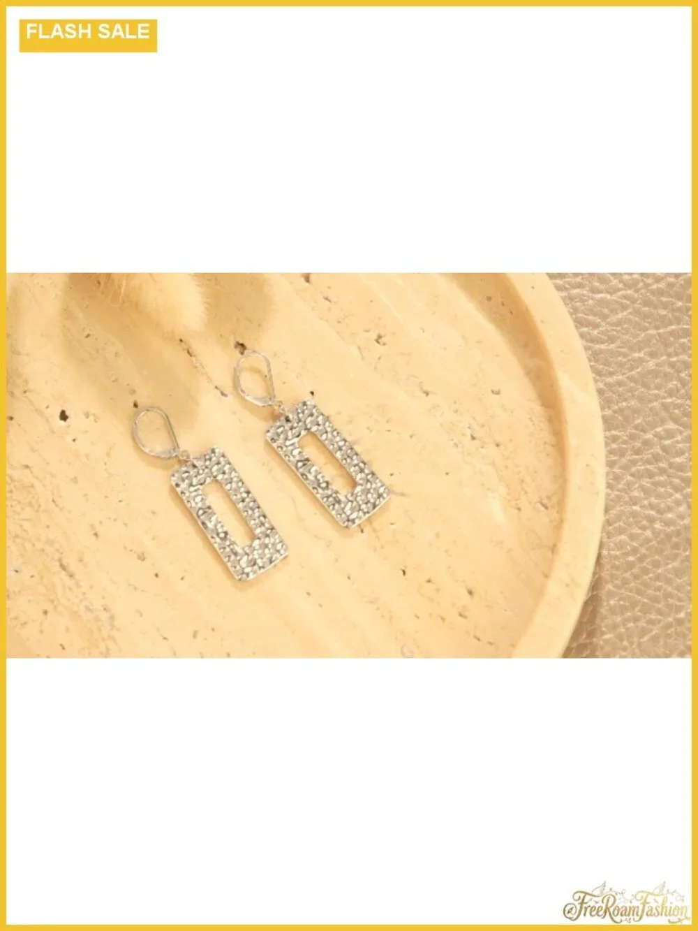Sterling Silver Dangle Earrings for Women Geometric Drop Leverback